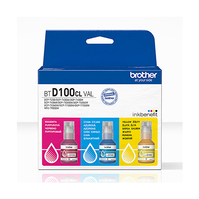 Brother oryginalny ink / tusz BTD100CLVAL, CMY, 3x5000s