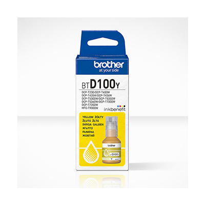 Brother oryginalny ink / tusz BTD100Y, yellow, 5000s, 48.8ml