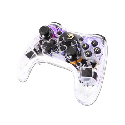 Gamepad Marvo GHOST 40, bezprzewodowy, 17przycisk, wielokierunkowy, przezroczysty