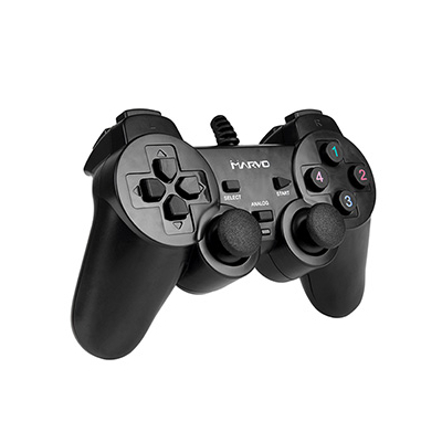 Gamepad Marvo GT-006, 15przycisk, USB, czarny, wibrujący