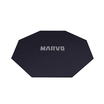 Dla gracza, mata pod fotel, Marvo, GM02, 1100 x 1100 x 2 mm, czarna, antypoślizgowa