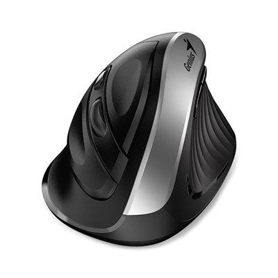 Genius Ergo 8250S Mysz bezprzewodowa, czarno-srebrna, 1600DPI