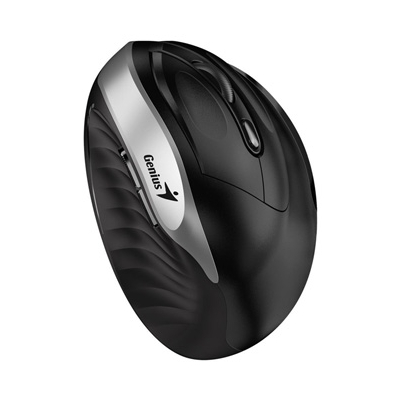 Genius Ergo 8250S Mysz bezprzewodowa, czarno-srebrna, 1600DPI
