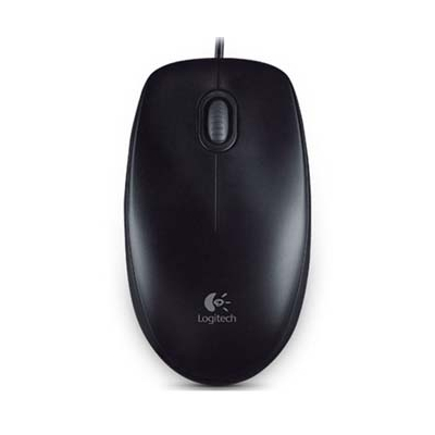 Logitech B100 Mysz przewodowa, czarna, 800DPI