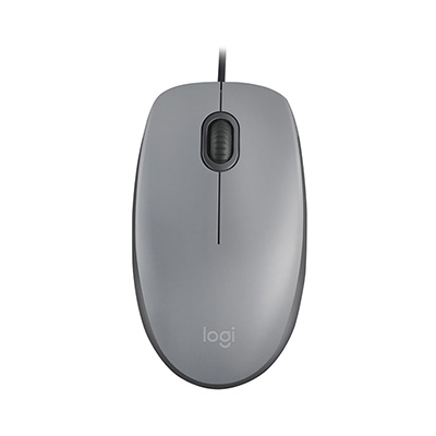 Logitech M110 Silent Mysz przewodowa, szara, 1000DPI