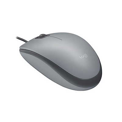 Logitech M110 Silent Mysz przewodowa, szara, 1000DPI
