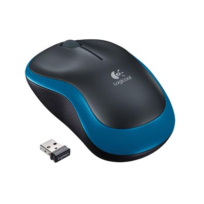 Logitech M185 Mysz bezprzewodowa, niebieska, 1000DPI