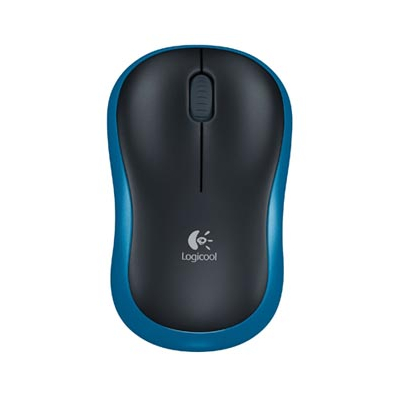Logitech M185 Mysz bezprzewodowa, niebieska, 1000DPI