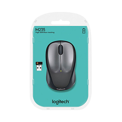 Logitech M235 Mysz bezprzewodowa, szara, 1000DPI