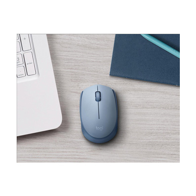 Logitech M171 Mysz bezprzewodowa, niebiesko-szara, 1000DPI