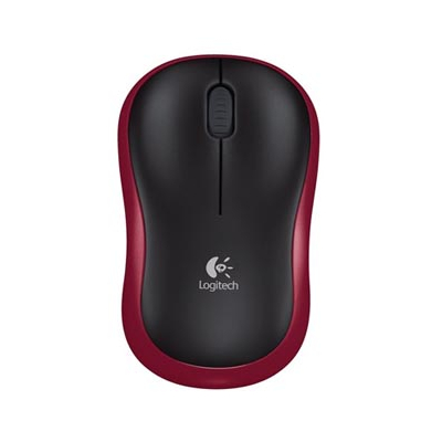 Logitech M185 Mysz bezprzewodowa, czerwona, 1000DPI