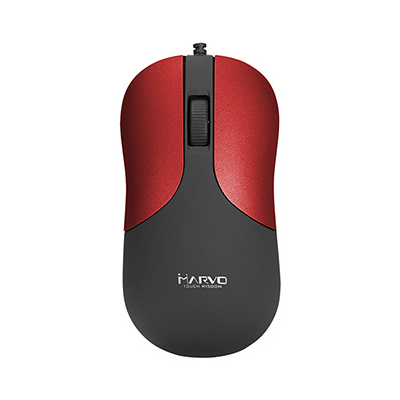 Marvo DMS002RD Mysz przewodowa, czarno-czerwona, 1200DPI