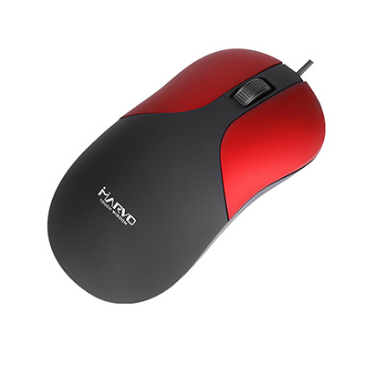 Marvo DMS002RD Mysz przewodowa, czarno-czerwona, 1200DPI
