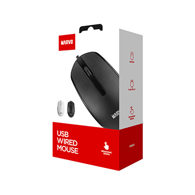 Marvo MS003 Mysz przewodowa, czarna, 1000DPI, EOL