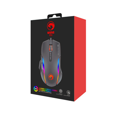 Marvo G945 Mysz przewodowa, czarna, 10000DPI
