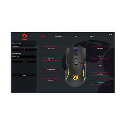 Marvo M655 Mysz przewodowa, czarna, 12000DPI