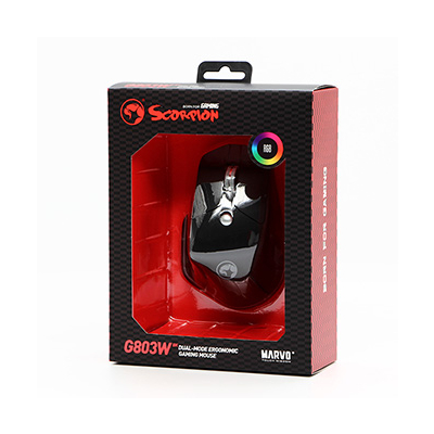 Marvo G803 Mysz bezprzewodowa, czarna, 4000DPI