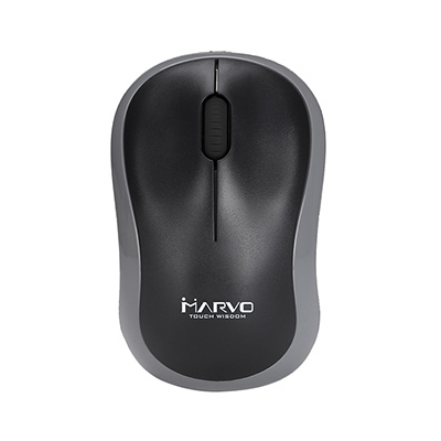 Marvo DWM100GY Mysz bezprzewodowa, czarno-szara, 1000DPI
