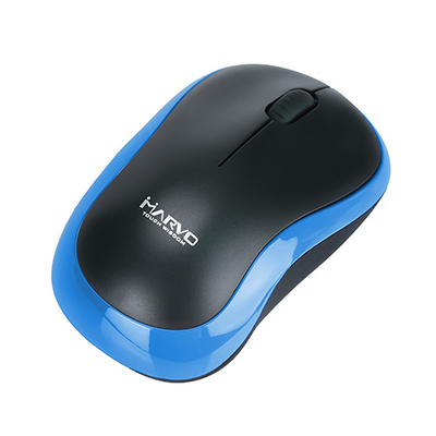 Marvo DWM100BL Mysz bezprzewodowa, czarno-niebieski, 1000DPI