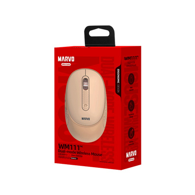 Marvo WM111 PK Mysz bezprzewodowa, różowa, 1600DPI