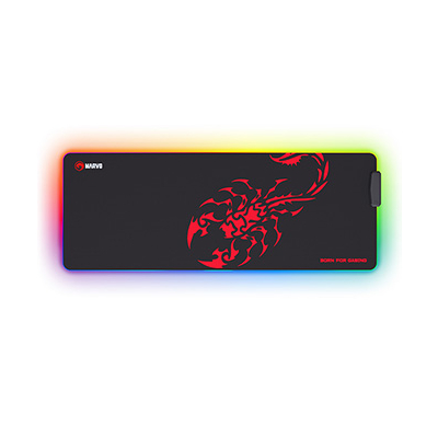 RGB Podkładka pod mysz, SCORP XL, czarna, 800 x 300 mm, 4 mm, Marvo, Hub USB