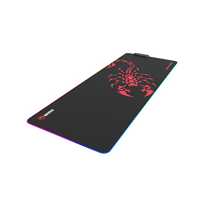 RGB Podkładka pod mysz, SCORP XL, czarna, 800 x 300 mm, 4 mm, Marvo, Hub USB