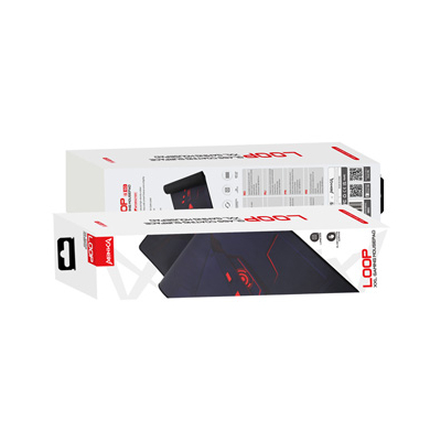 Podkładka pod mysz, MONKA LOOP, do gry, czarno-czerwona, 900 x 400 x 4 mm, Marvo