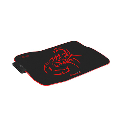 RGB Podkładka pod mysz, MG8, do gry, czarna, 350 x 250 mm, 3 mm, Marvo, podświetlenie RGB