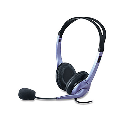 Genius HS-04S słuchawki z mikrofonem, przewodowa, czarno-srebrna, 1x 3.5 mm jack