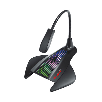 Marvo, do gry mikrofon, MIC-01, bez regulacji głośności, czarny, Podświetlany RGB
