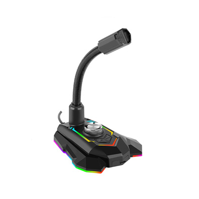 Marvo, do gry mikrofon, MIC-05, regulacja głosności, czarny, Rainbow LED, uchwyt na telefon