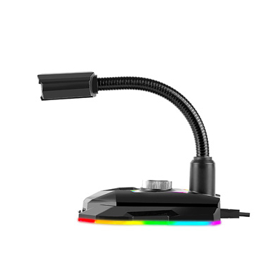 Marvo, do gry mikrofon, MIC-05, regulacja głosności, czarny, Rainbow LED, uchwyt na telefon