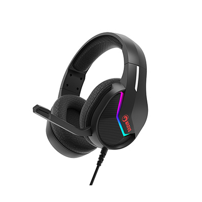 Marvo TACTIC 40 słuchawki z mikrofonem, przewodowa, czarna, 2.0, podświetlane, USB