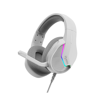 Marvo TACTIC 40 słuchawki z mikrofonem, przewodowa, biała, 2.0, podświetlane, USB