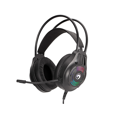 Marvo H8326 słuchawki z mikrofonem, przewodowa, czarna