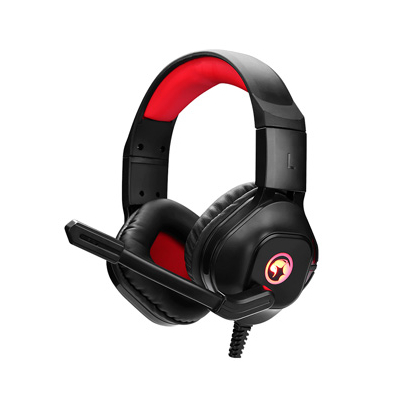 Marvo HG8929 słuchawki z mikrofonem, przewodowa, czarna, podświetlona, 3.5 mm jack + rozdvojka + USB