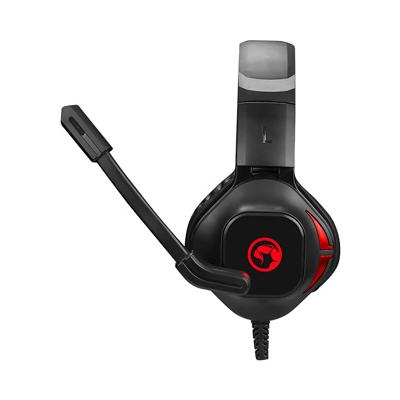 Marvo HG8929 słuchawki z mikrofonem, przewodowa, czarna, podświetlona, 3.5 mm jack + rozdvojka + USB