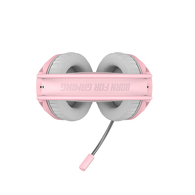 Marvo HG8936 słuchawki z mikrofonem, przewodowa, różowa, podświetlona, 3.5 mm jack + USB