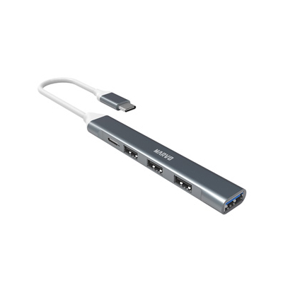 USB (3.0) hub 5-port, UH008, metalowy, Marvo