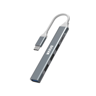USB (3.0) hub 5-port, UH008, metalowy, Marvo