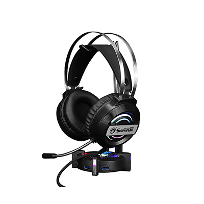 Marvo HZ-04 Podświetlany stojak na słuchawki, czarny