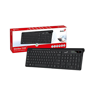 Genius Slimstar 7230 Copilot klawiatura bezprzewodowa CZ/SK, czarna