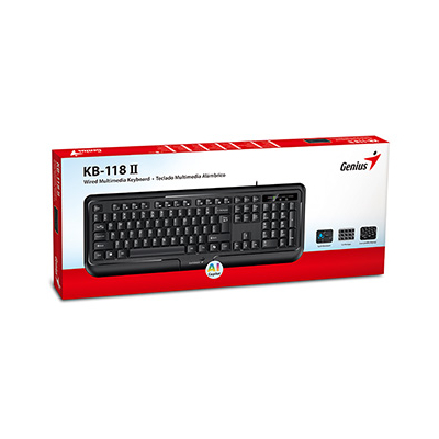 Genius KB-118 II COPILOT klawiatura przewodowa (USB) CZ/SK, czarna