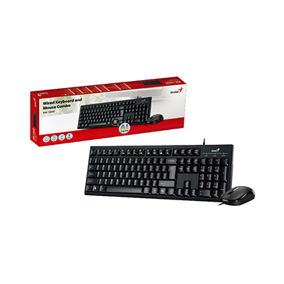 Genius KM-100SE COPILOT zestaw klawiatura przewodowa (USB) CZ/SK, czarna z optyczną myszką