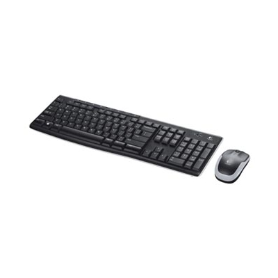 Logitech MK270 zestaw klawiatura bezprzewodowa CZ/SK, czarna z bezprzewodową myszą laserową, AAA, multimedialny, 2.4 [GHz]