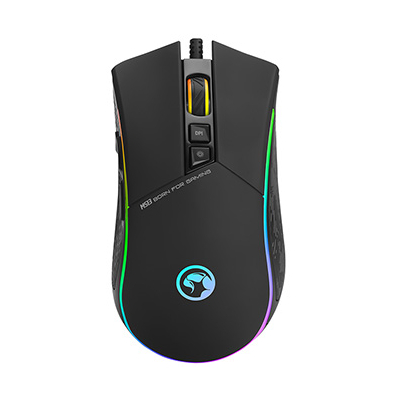 Marvo CM305 RGB zestaw klawiatura przewodowa (USB) US, czarna + mysz i słuchawki dla graczy, do gry, membranowa rodzaj RGB podświe