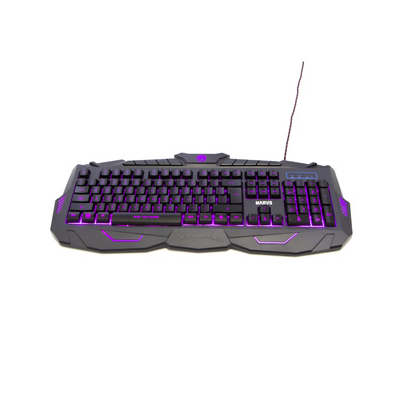 Marvo KM400 zestaw klawiatura przewodowa (USB) CZ/SK, czarna + mysz i podkładka dla graczy, do gry, membranowa rodzaj podświetlona