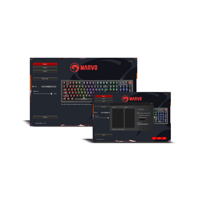 Marvo KG917 klawiatura przewodowa (USB) US, czarna mechaniczna