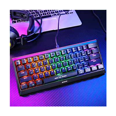 Marvo HECATE 61R klawiatura przewodowa (USB) US, czarna mechaniczna