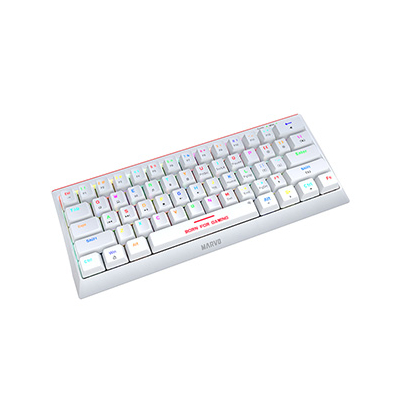 Marvo HECATE 61R klawiatura przewodowa (USB) US, biała mechaniczna